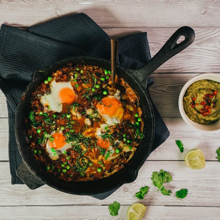 Pea and Black Bean Huevos Rancheros with Avocado and Lime Yes Peas!